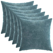 Federa 6 pcs HEERLEN Blu 40 x 40 cm Tessuto Chenille 908510