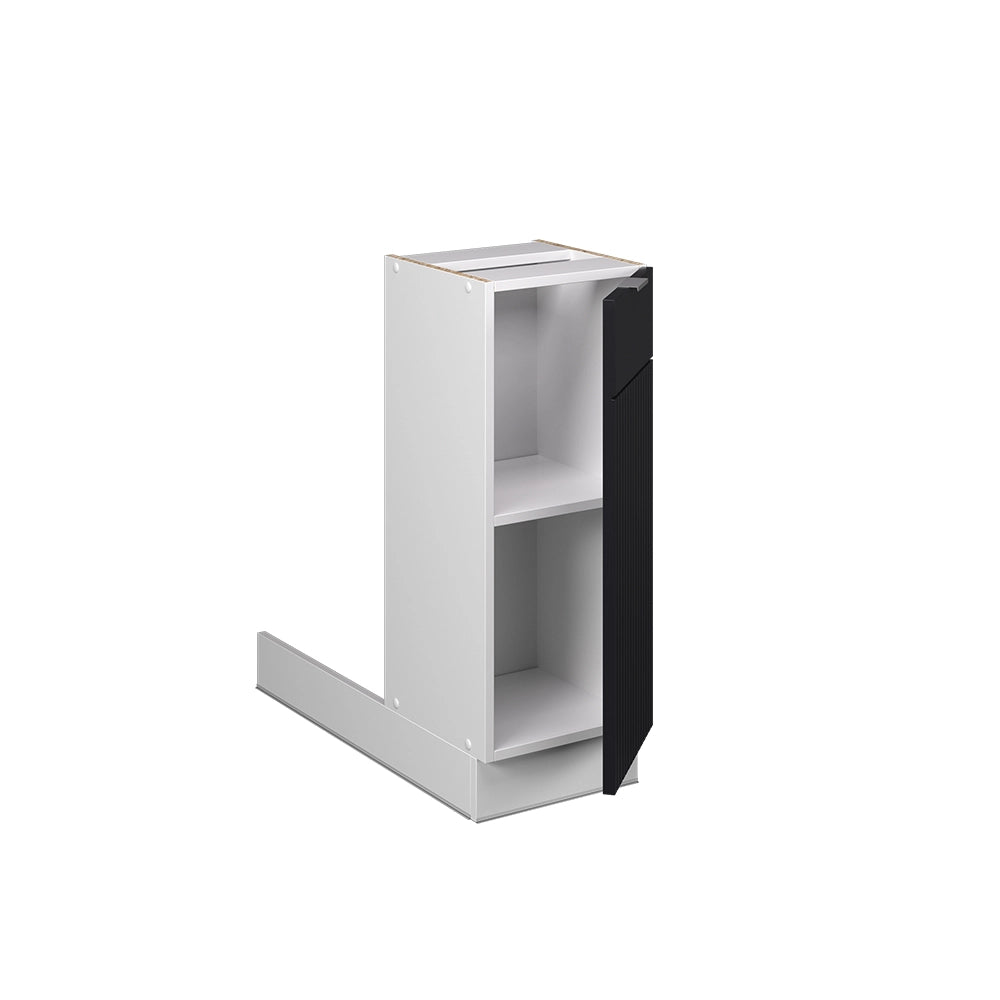 Vicco Isola cucina Nero a righe 30 cm senza piano di lavoro