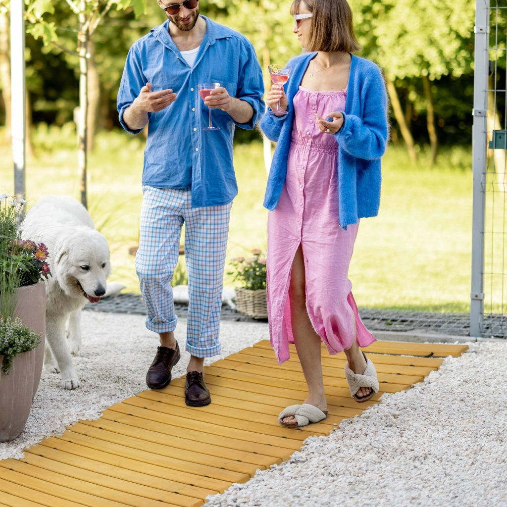Passerella Giardino Legno Abete ¨C Xylo ¨C 185x60 cm Arrotolabile Esterno