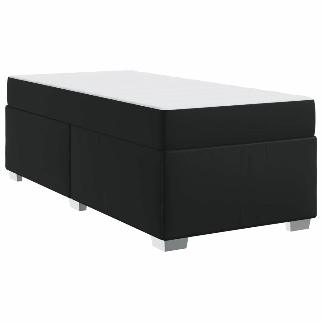 Struttura del letto con materasso Nero 100 x 200 cm Tessuto 3399226