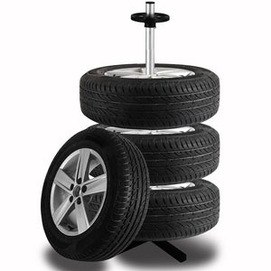 Albero Porta Pneumatici Salvaspazio e Robusto in Ferro per 4 Ruote Auto
