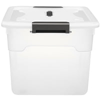 Set Scatole 4 x 30 L Portaoggetti in Plastica Cassetto Contenitore Salvaspazio