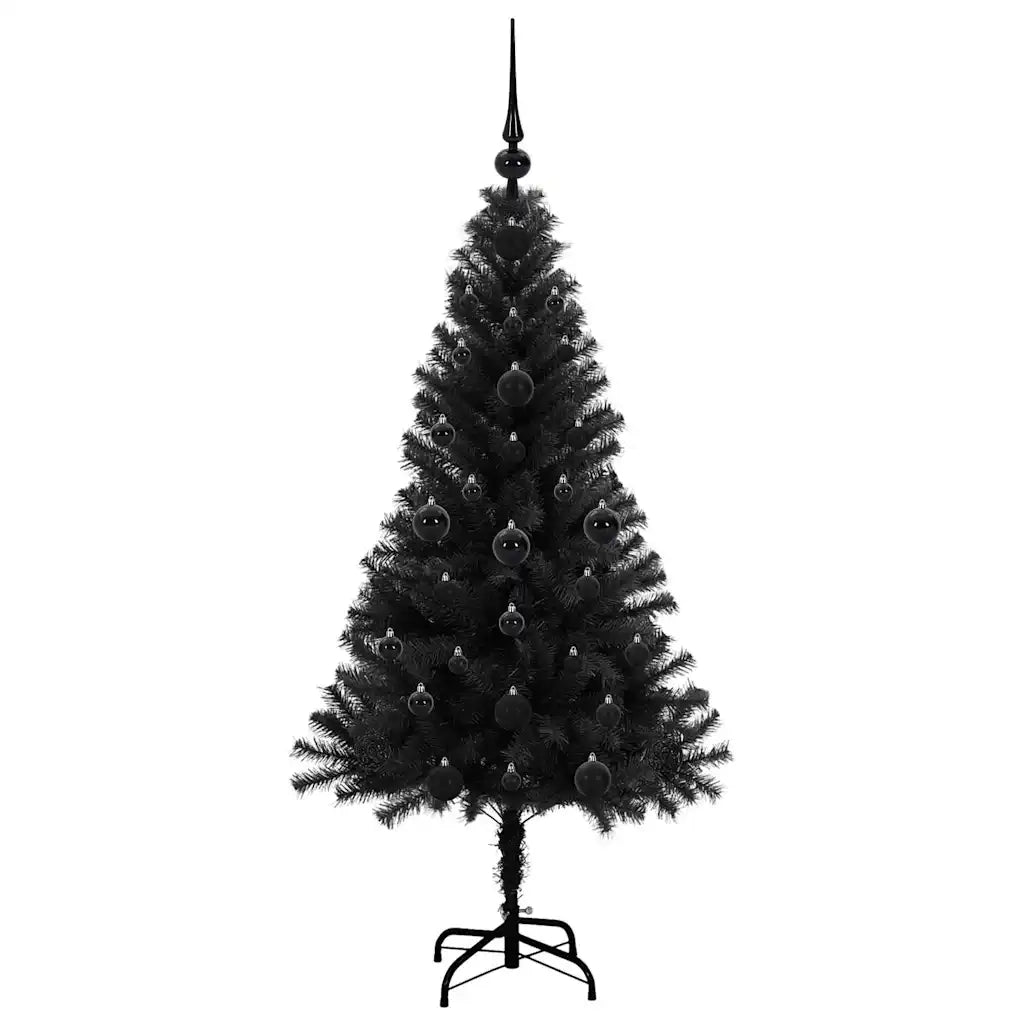 Albero di Natale con 150 LED con supporto Nero 120 cm PVC 3396457
