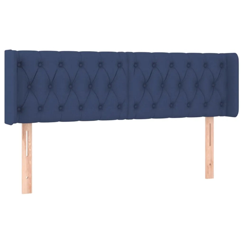 Testiera | Testata a LED Blu 147x16x78/88 cm in Tessuto