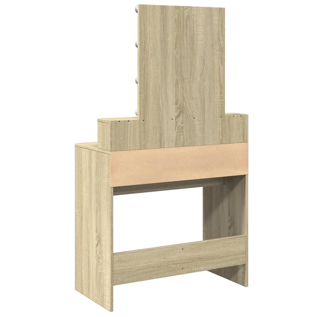 Toeletta con LED Rovere Sonoma 80x41x144,5 cm 848180