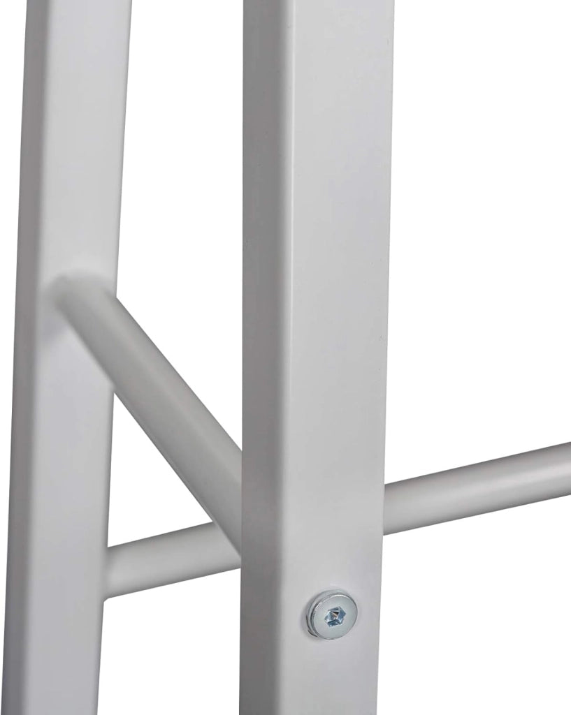 Sgabelli da Bar Set di 2, Sgabello Alto 71 cm con Poggiapiedi, Seduta Tonda Sedia Alta per Penisola Cucina, Sala da pranzo, Bancone in Acciaio Legno, Rovere
