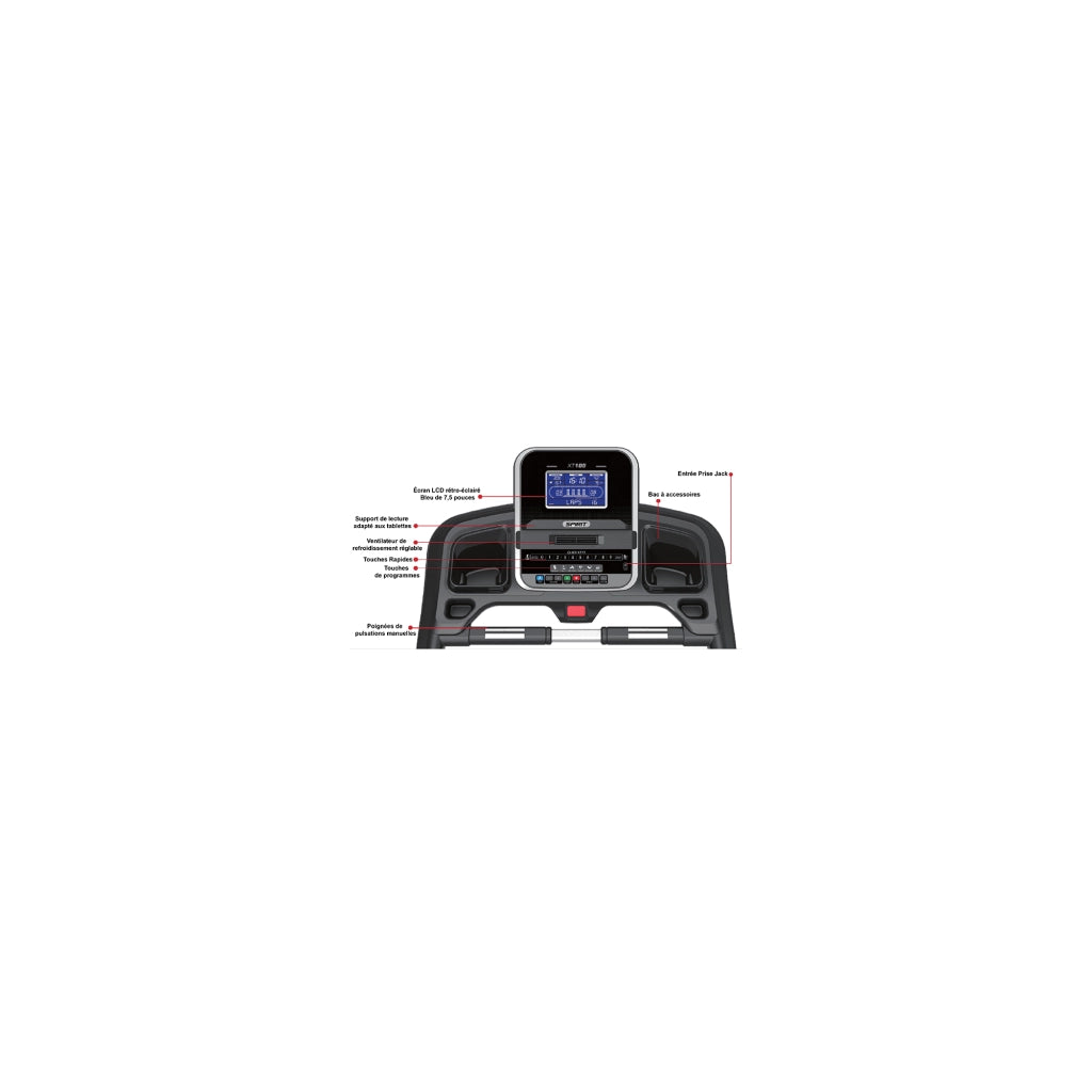 XT285 19Km/h Tapis roulant motorizzato - Spirit Fitness