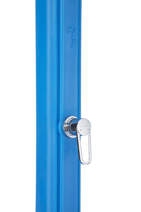 Doccia Solare da Giardino 28L Miscelatore e Lavapiedi Blu