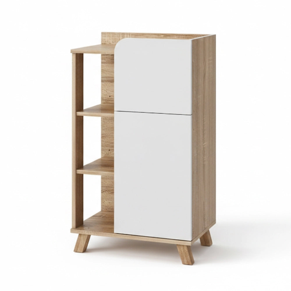 Vicco Mobiletto bagno Sonoma/Bianco 50 x 90 cm con anta e cassetto