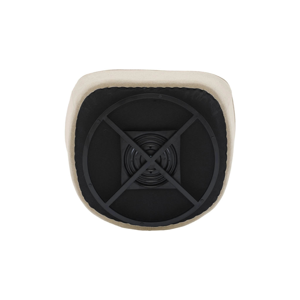 Poltrona girevole 360° bouclé, crema