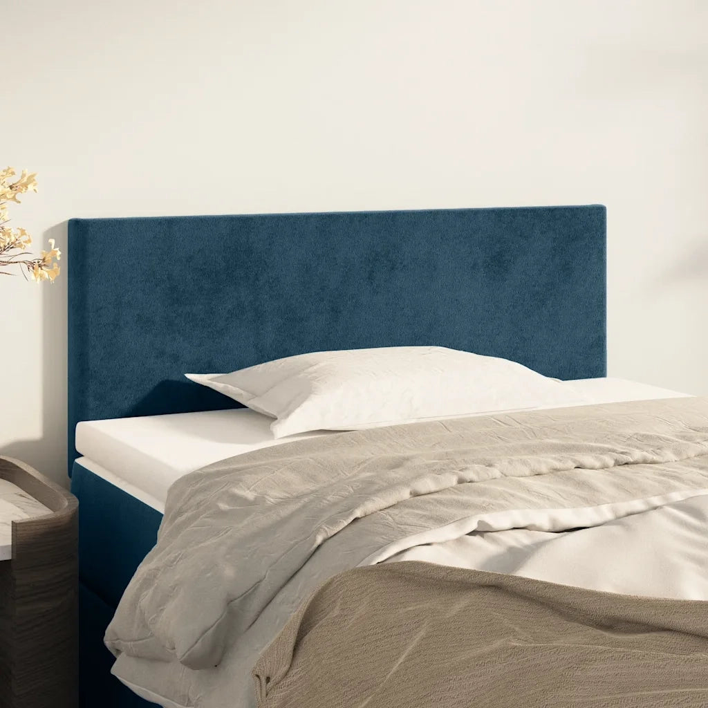 Testiera Blu Scuro 100x5x78/88 cm in Velluto 345782
