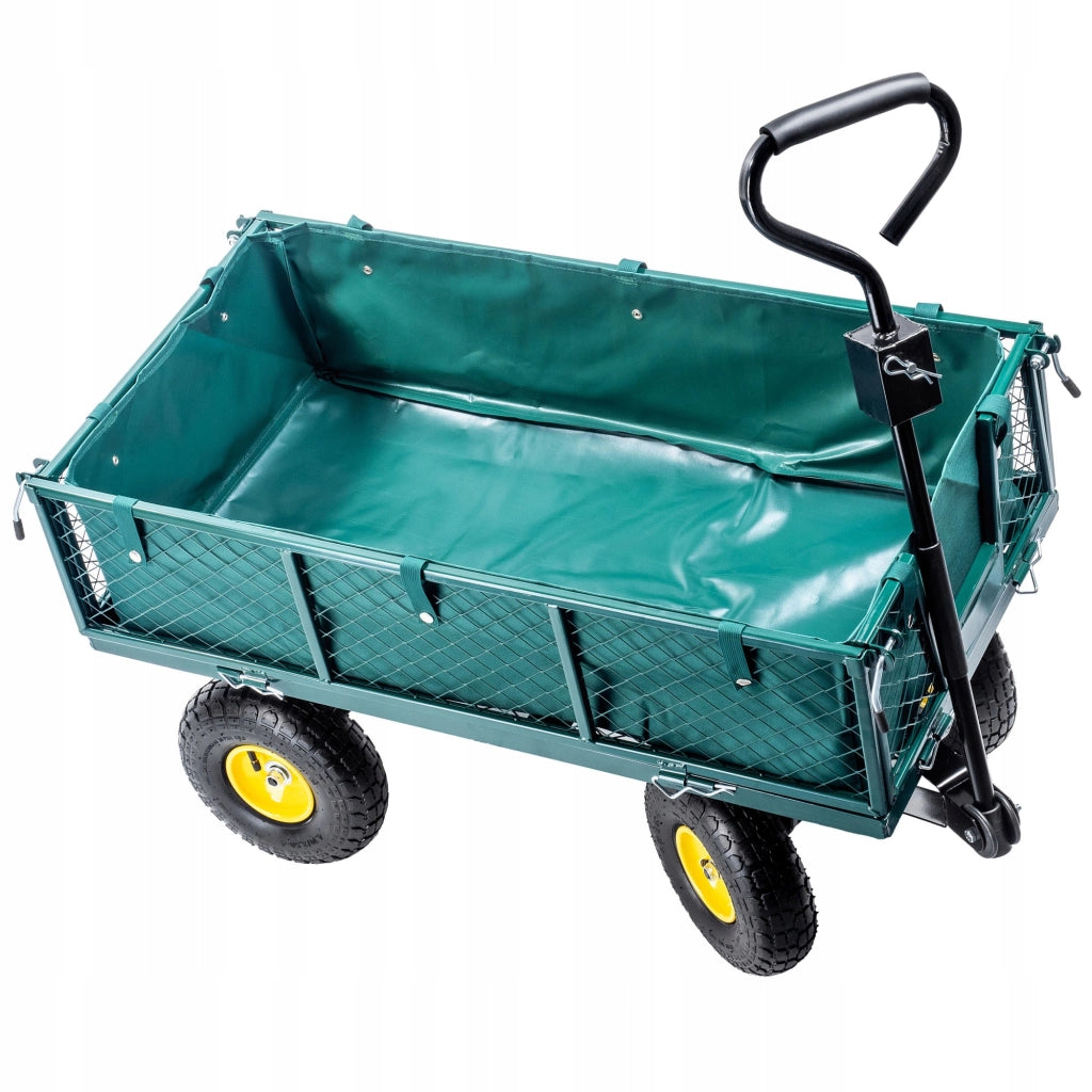 Carrello da giardino KADAX, carriola, trasporto da spiaggia, rimorchio, 300 kg, con telone, grande