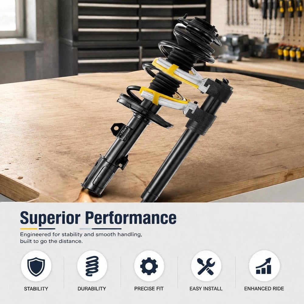 Spring Compressor Set - Suspension Spring Compatible With 22 Mm Socket, Universal Spring Compressor, 4500 Kg Load Capacity, Automotive Professional Spring Compressor, Shock Absorber Tool, Struts