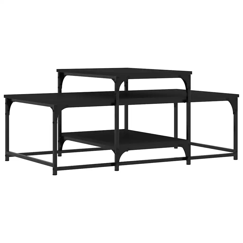 Tavolino da Salotto Nero 102x60x45 cm in Legno Multistrato 835314