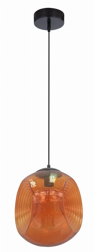 Lampada a sospensione Candellux Club vetro rosso Ø28
