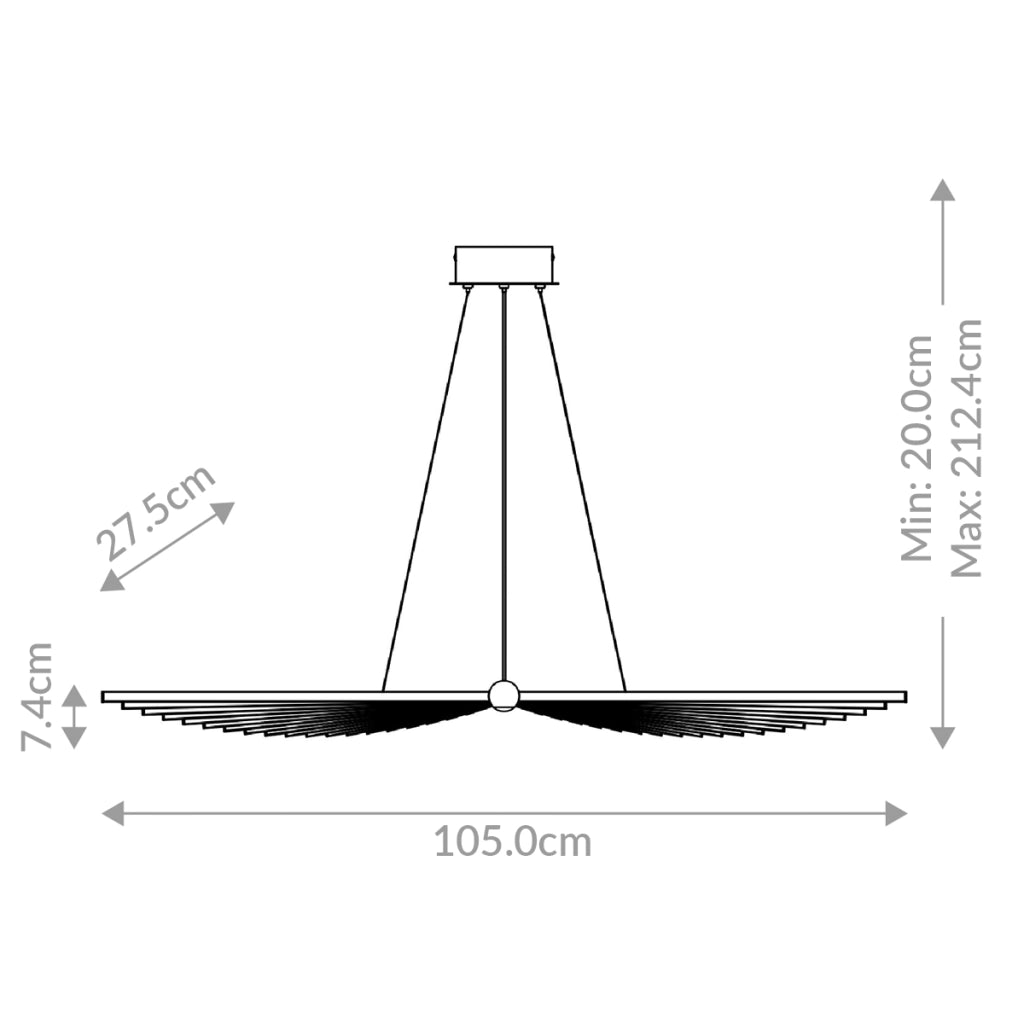 Lampadario LED Seraph Quintiesse oro spazzolato 57W