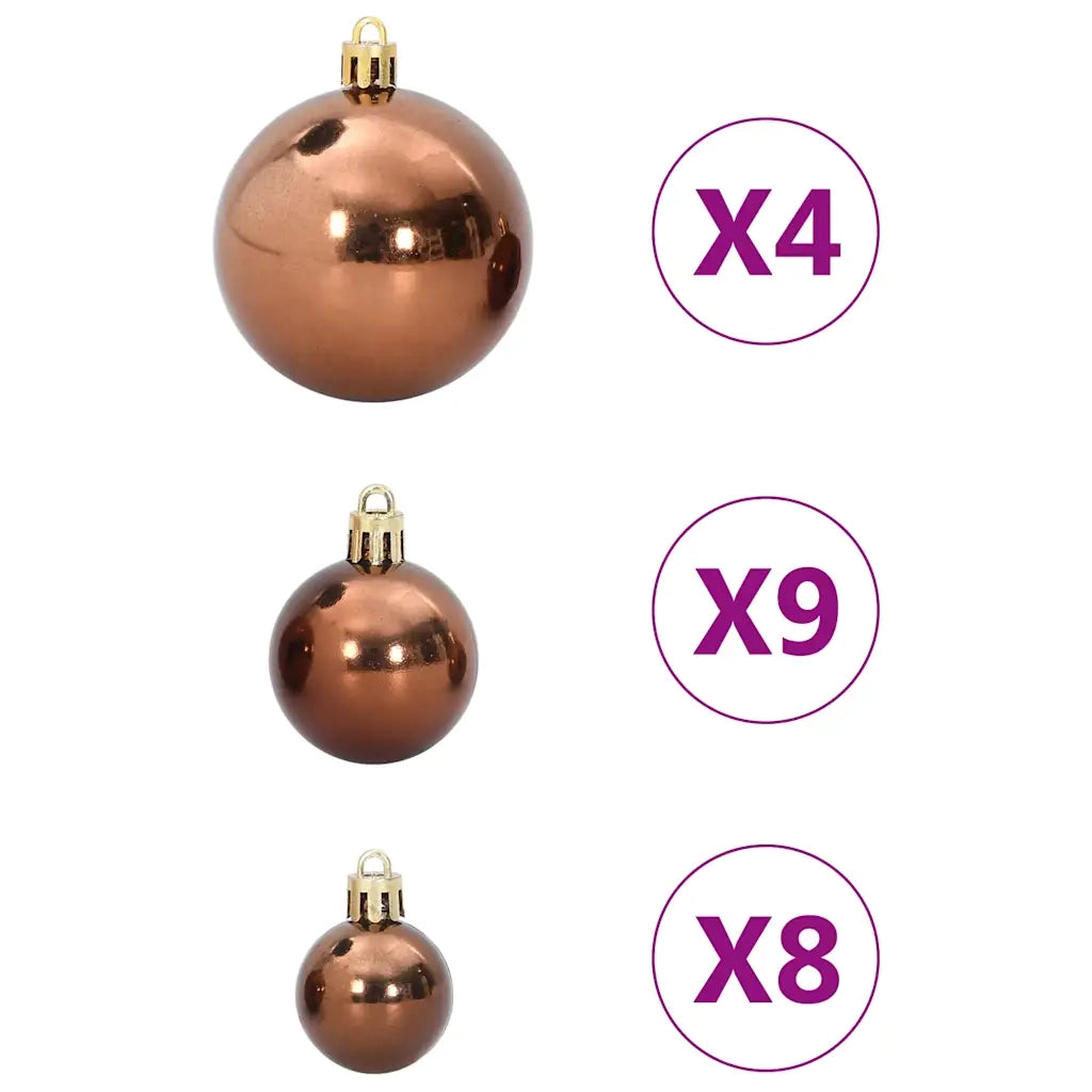 Palline di Natale 98 pz Marroni Ø3/4/6 cm 4100014
