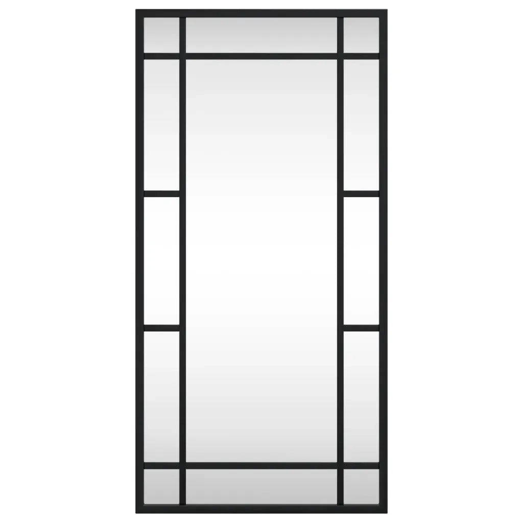 Specchio da Parete-Specchio a muro Nero 30x60 cm Rettangolare in Ferro
