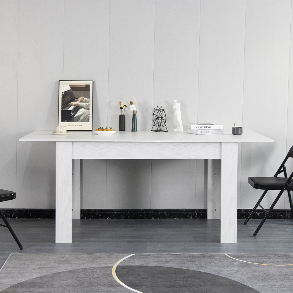 Tavolo da Pranzo Allungabile Estensibile 90x140 fino a 190 cm Bianco Frassinato