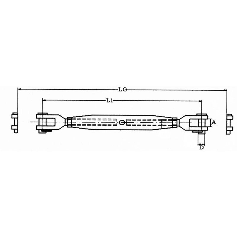 TENDITORE INOX M8 FORCELLA