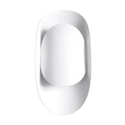 Applique industriale bianca arrotondata LACRIM G9 Pure Lume