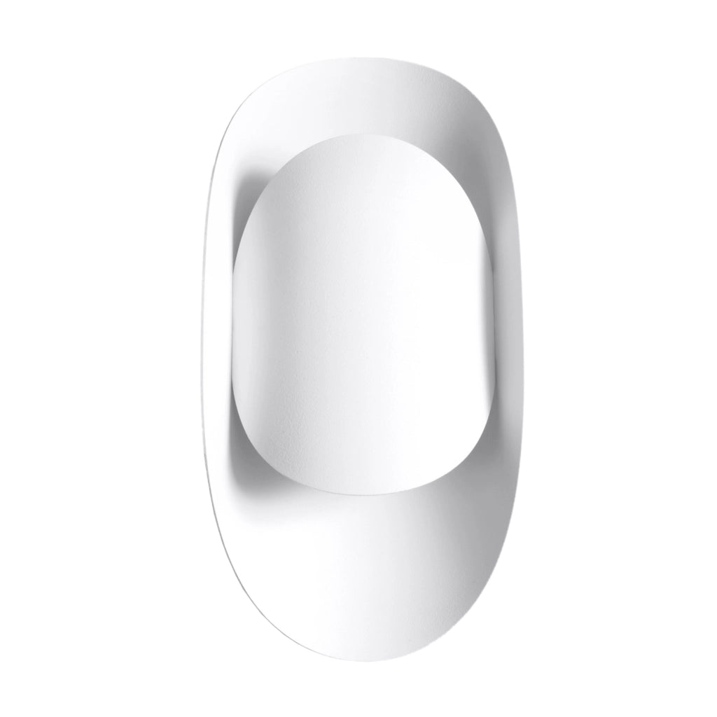 Applique industriale bianca arrotondata LACRIM G9 Pure Lume