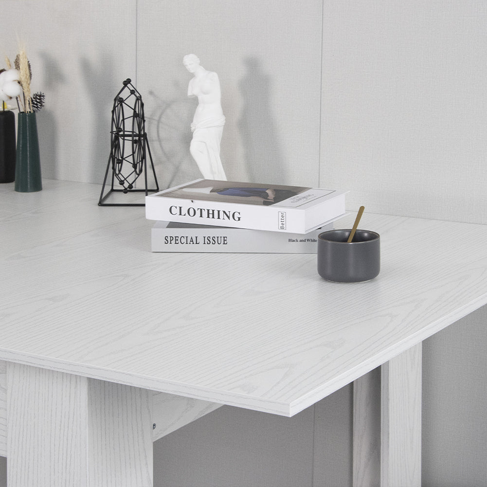 Tavolo da Pranzo Allungabile Estensibile 90x140 fino a 190 cm Bianco Frassinato