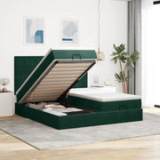 Struttura Letto Pouf con Materassi 160x200 cm Velluto 3314618