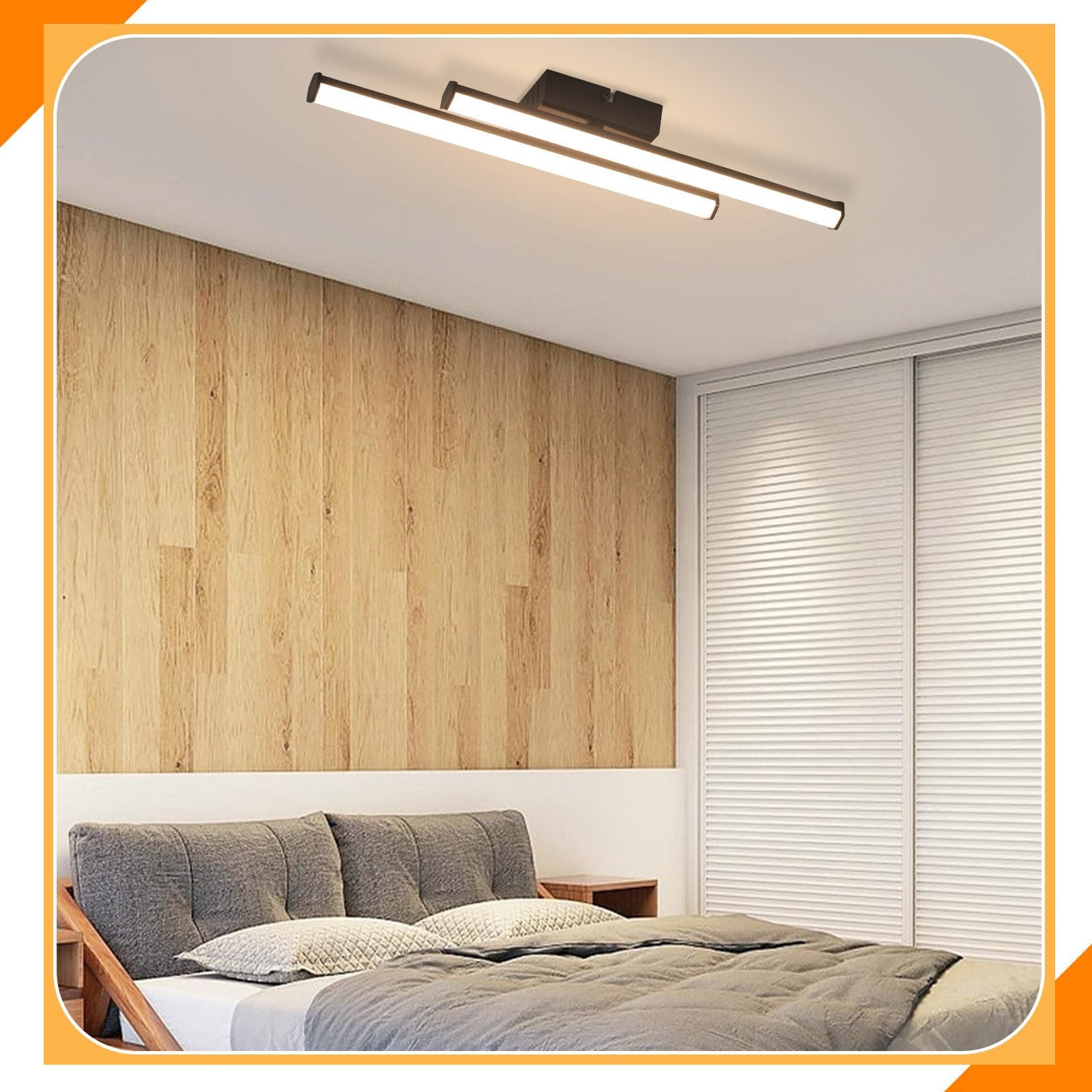 ZMH Lampada da soffitto LED nera moderna 3000K per soggiorno cucina corridoio interni