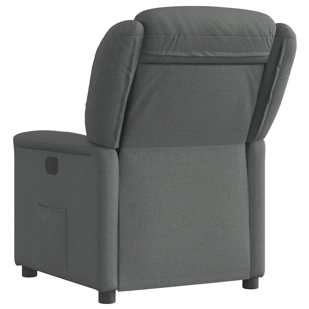 Divano Sedia-Poltrona Reclinabile in Tessuto Grigio Scuro 860174