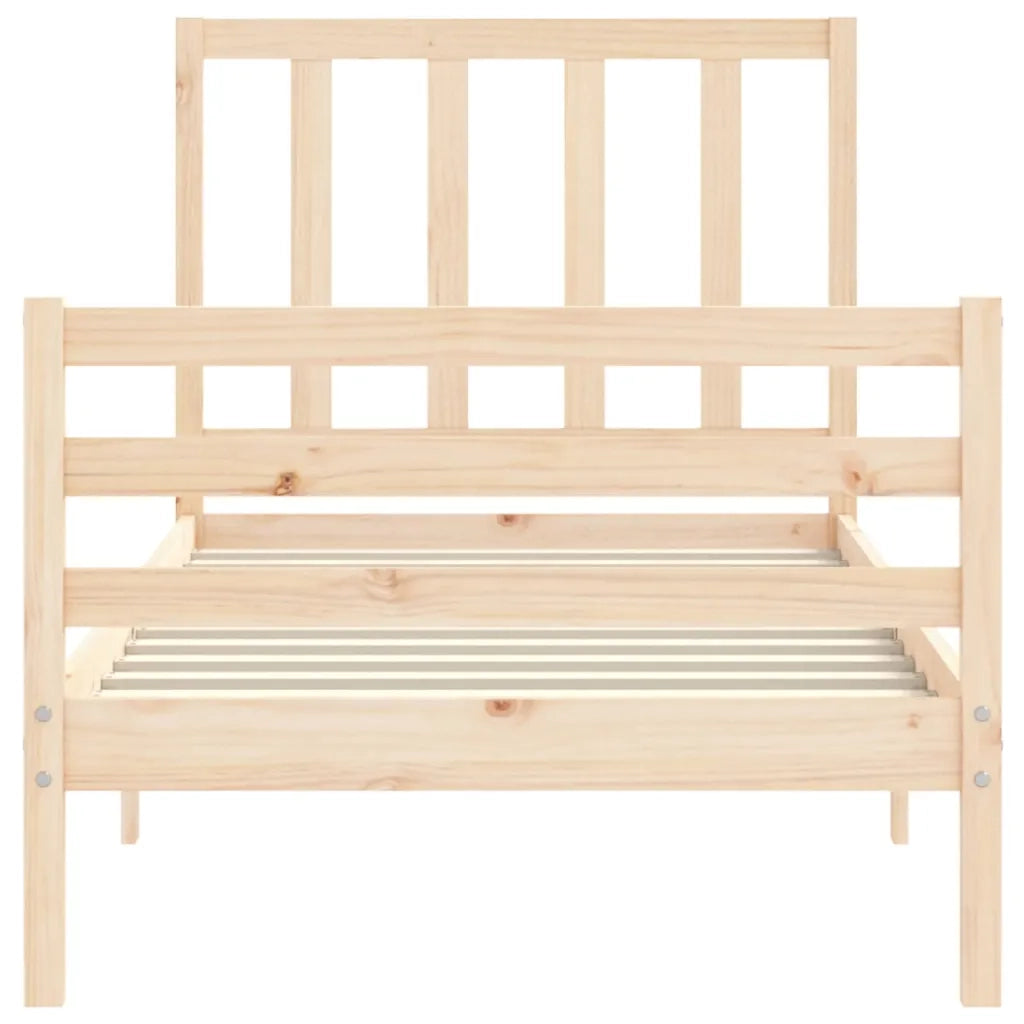 Giroletto senza Materasso-Struttura Letto 90x200 cm in Legno Massello di Pino 715910