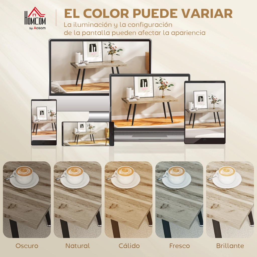 Tavolino da caff¨¨ curvo ¨C zephmum ¨C rovere 100x50x45 cm