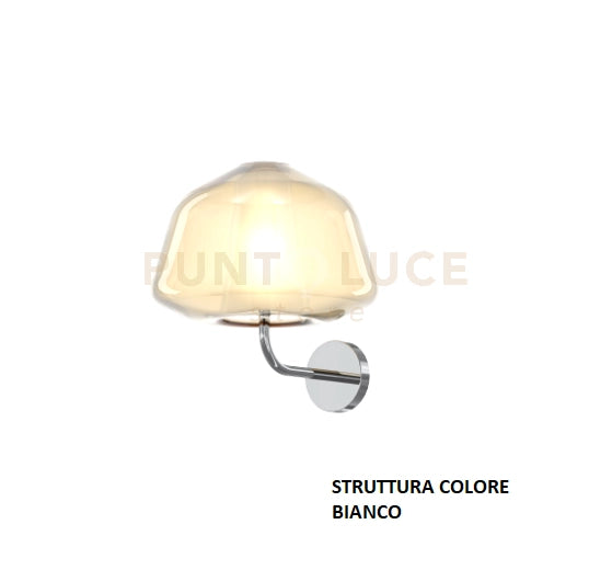 APPLIQUE BIANCO VETRO ALPHA AMBRA 1176BI-A ALPHA-AM