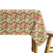 Tovaglia Antimacchia No Stiro Idrorepellente Resistente Alle Macchie Certificata Oeko Tex Copritavolo Proteggi Tavola Fantasie Estiva Estate Tavolo Giardino Terrazzo Cucina Tovaglie Moderne Fragole - 140x230Cm