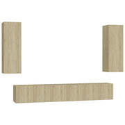 Set di Mobili TV 5 pz | Armadietto TV | Mobile Porta TV Rovere Sonoma in Legno Multistrato