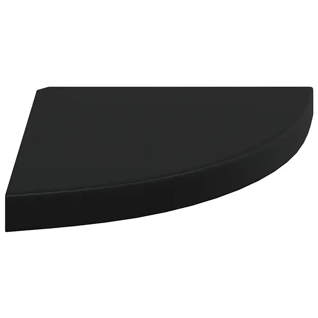Scaffale Angolare a Parete Nero 35x35x3,8 cm in MDF cod mxl 32731