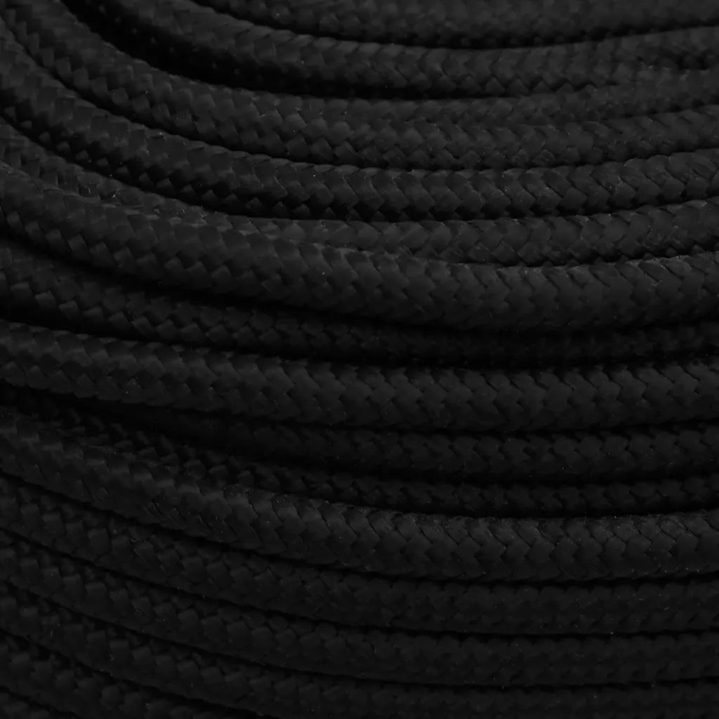 Corda da Lavoro Nera 6 mm 250 m in Poliestere 152815