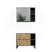 Vicco Set di mobili da bagno Antracite/quercia di montagna Set 1