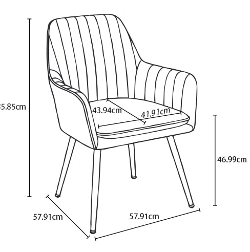 Set di 2 sedie da pranzo blu 57,9 x 57,9 x 85,9 cm con braccioli