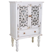 Vetrina in legno bianco 71x40x111h