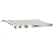 Tenda retrattile Grigio chiaro e bianco 4,5 × 3 m 3426171