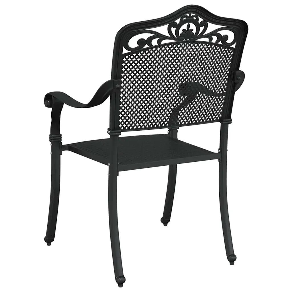 Sedia da Giardino 2 pz | Sedie da Esterno Nero 55 x 55 x 92,5cm Alluminio