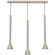 Lampada sospesa Mazzo a barra 3xGU10 beige acciaio Luminex