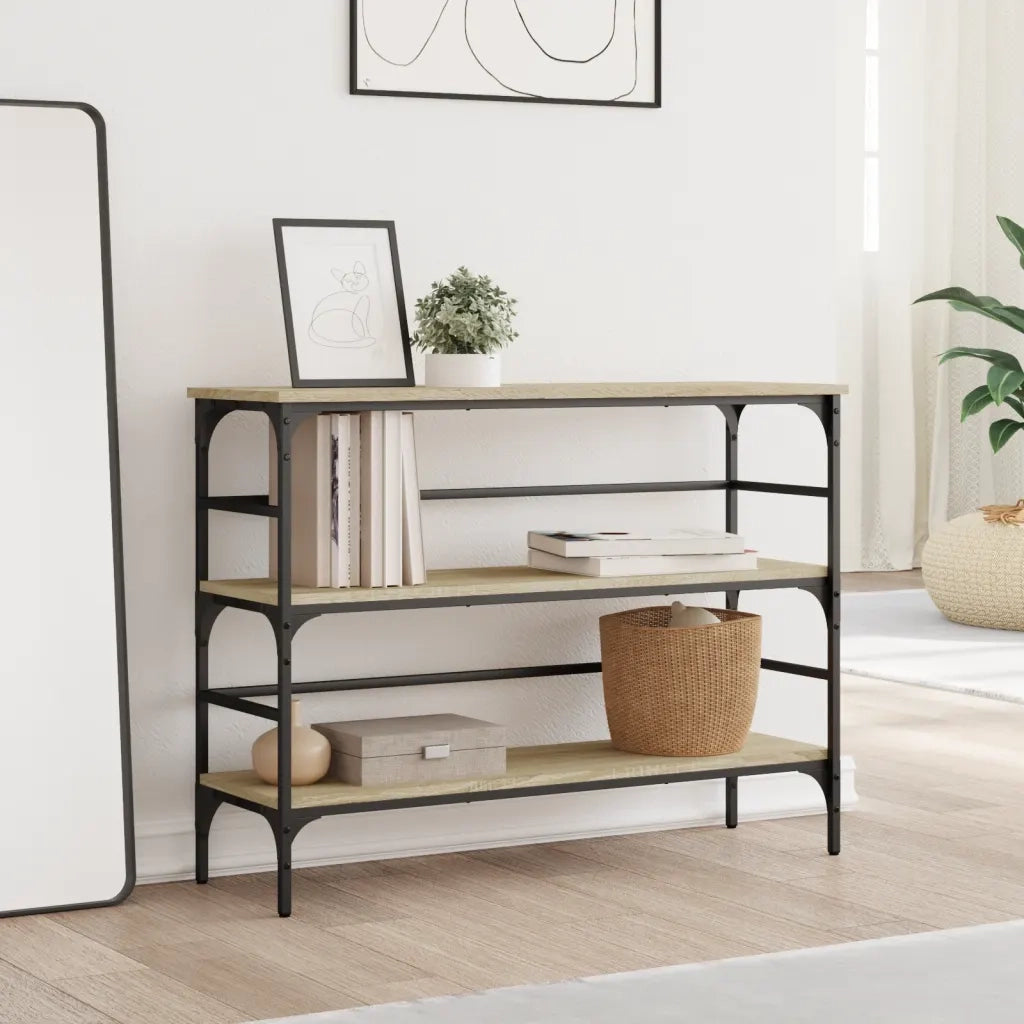 Tavolo Consolle Rovere Sonoma 100x32x75 cm in Legno Multistrato 839049