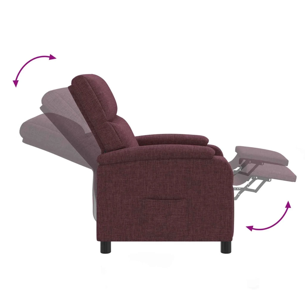 Divano Sedia-Poltrona Massaggiante Viola Tessuto 708299