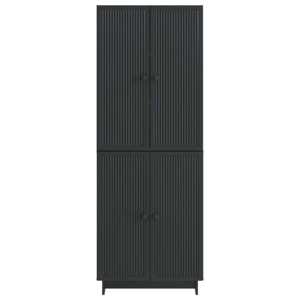 Set di armadi 2 pcs Nero 66 x 34,5 x 90 cm Legno ingegnerizzato