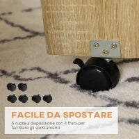 Set Tavolo e Sedie 5 Pezzi in Truciolato, Tavolo Rotondo con 2 Ripiani Aperti e 4 Sgabelli Moderni