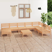 Set Divani da Giardino 9 pz in Legno Massello di Pino cod mxl 36618