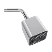 Set doccia cromo con braccio inclinato 25 cm e soffione quadrato in abs