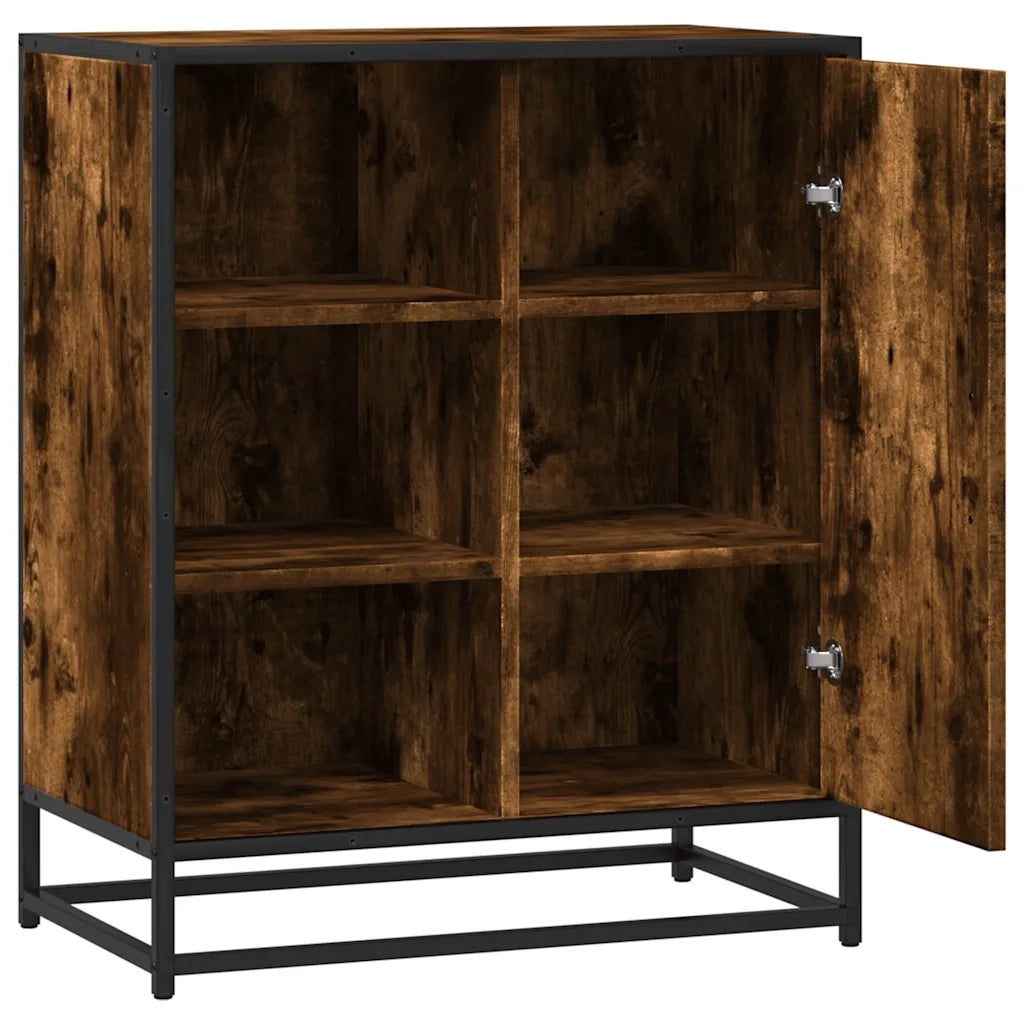 Credenza Rovere Fumo 62x35x76 cm in Legno Multistrato 848996